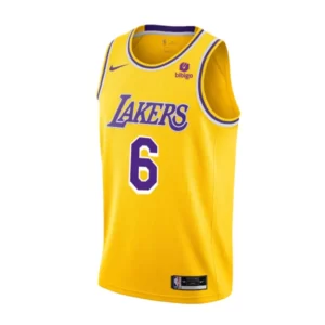 גופיית NBA לברון ג’יימס - לוס אנג׳לס לייקרס Icon Edition צהוב 22/23