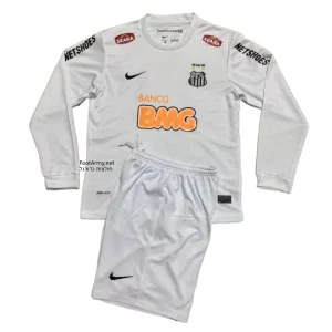 חליפת כדורגל לילדים סנטוס ניימאר ג'וניור Neymar JR מדי בית עונת 11/12 שרוול ארוך