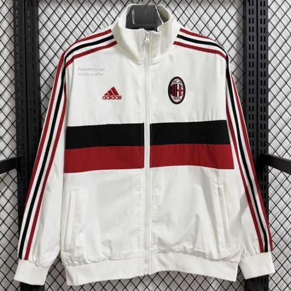 מעיל רוח מילאן עונת 25/26 - צבע לבן אדום